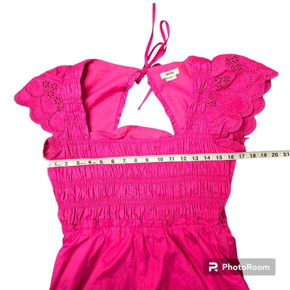 Jason Wu Hot Pink Cutout Open Back Midi Dress - Picture 3 of 8